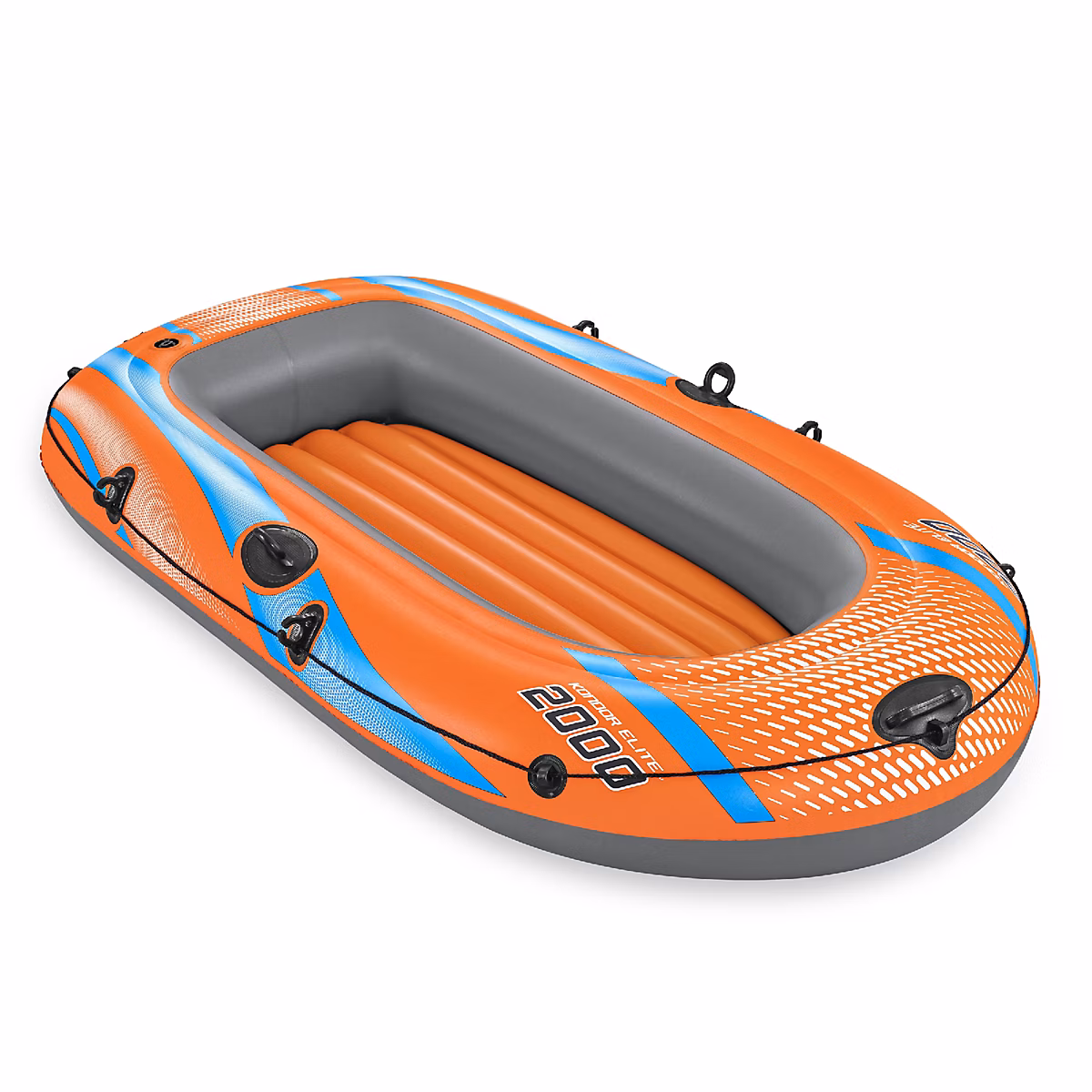 Bateau Gonflable pour 1 Adulte et 1 Enfant Bestway Kondor Elite 2000 Raft 196 × 106 × 31 cm avec Poignees et Sol Gonflable