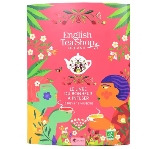Coffret livre du bonheur à infuser avec thés et infusions English Tea Shop - 24 sachets