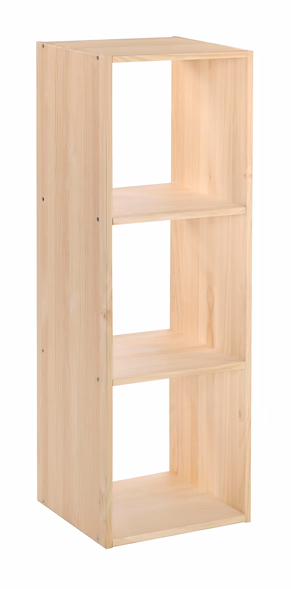 Étagère modulaire Dinamic avec 3 cubes en pin massif 105 – 4x36, 2 × 33cm
