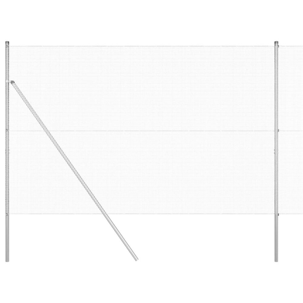 vidaXL Clôture en fils soudés pour fixation au sol 25 x 1,5 m Argenté – Aménagement du jardin