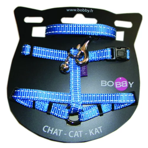 Kit harnais + laisse pour chat Safe bleu