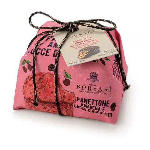 Panettone aux cerises Borsari - emballé à la main 500 g