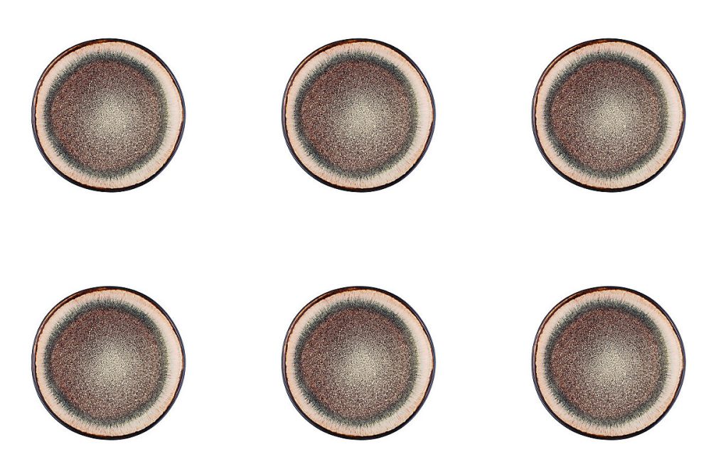Assiette IRIS 16cm – 6 pièces, Marron sauvage