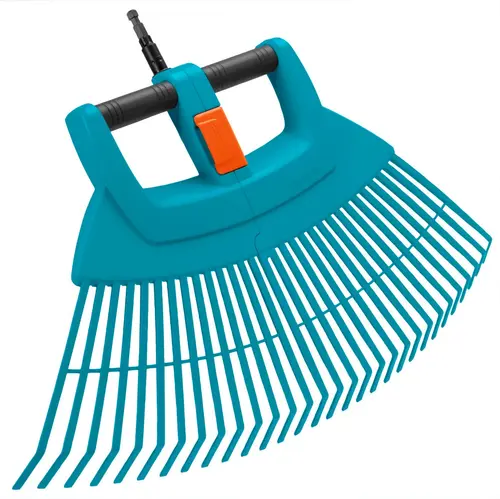 Balai à gazon 2 en 1 XXL combisystem coloris bleu Gardena - 52,6 x 76,2 x 13 cm