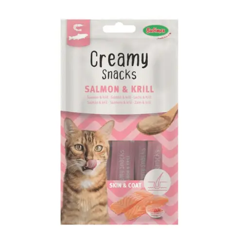 Friandise en crème pour chat saumon et krill Bubimex Creamy x 4 - 60 g