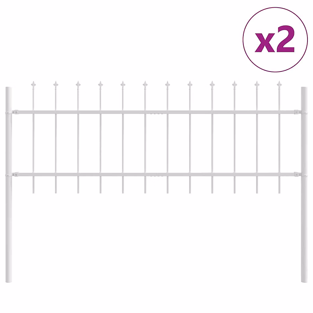 Clôture de jardin WOERDEN 2 pc 3 – 4 × 0,6 m Blanc vidaXL