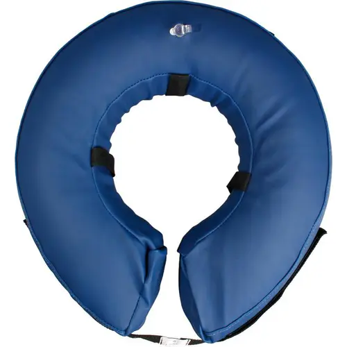 Collerette gonflable pour chien coloris bleue taille M - Ø25/40 cm