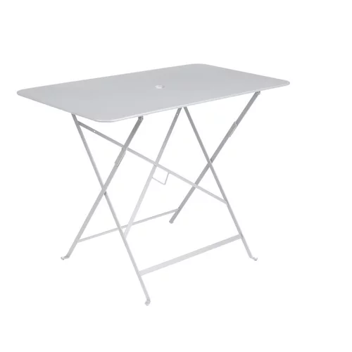 Table pliante en acier coloris blanc coton Bistro Fermob - 97 x 57 x 74 cm