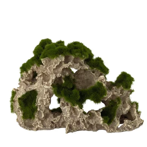 Décor d'aquarium Moss rock 3 coloris marron en résine de polyester - 25 x 9 x 17 cm