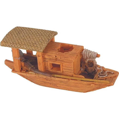 Décoration pour aquarium en résine coloris marron Zolux pagode Asie modèle 1 trou – Taille S