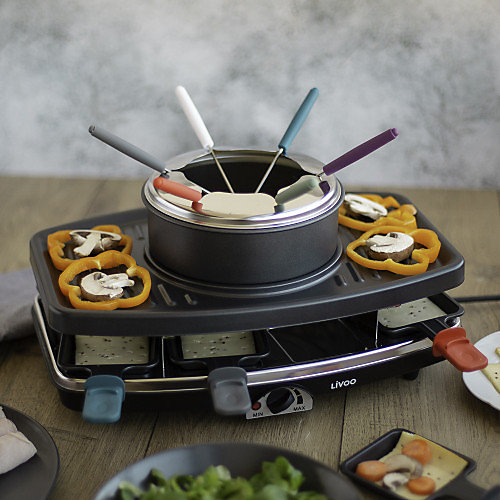 Petit électroménager – Appareil à raclette et fondue pour 8 personnes 1100W