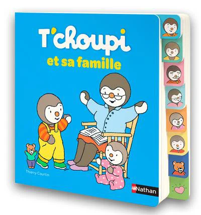 Livre "T'choupi et sa famille" aux Éditions Nathan