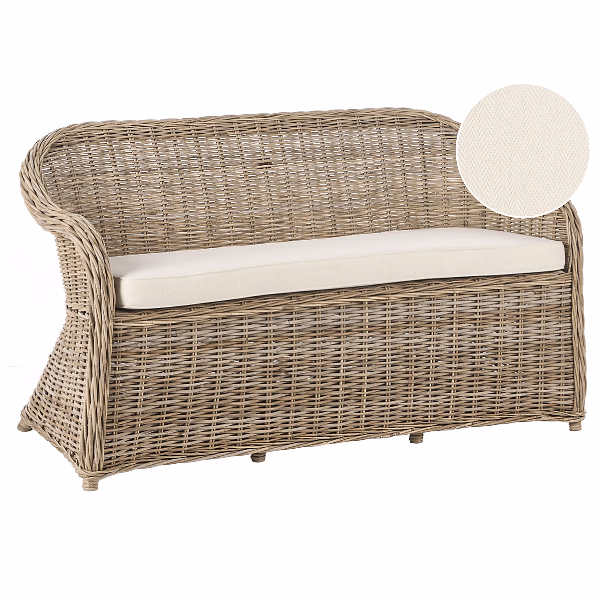 Salon et mobilier de jardin – Canapé de jardin 2 places SUSUA Rotin Naturel