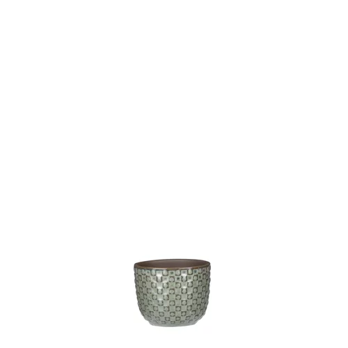 Cache pot rond en céramique vert Mica Décorations Daan - Ø 7,5 cm