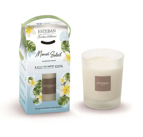 Bougie parfumée initiale Esteban senteur Monoï soleil - 180 g