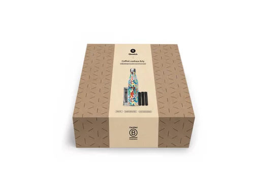 Coffret cadeau bouteille isotherme et accessoires Qwetch Arty - 500 ml