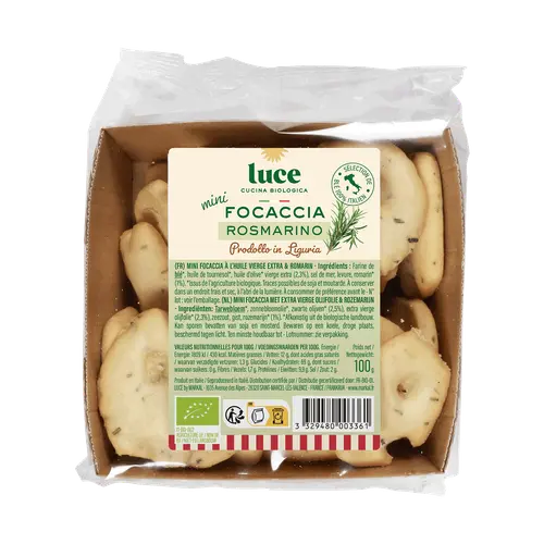 Mini focaccia romarin bio Luce - 100 g