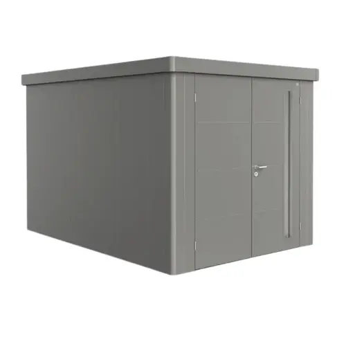 Abri de jardin double porte Neo 4B Biohort® coloris gris quartz métallique - 236 x 348 x 222 cm