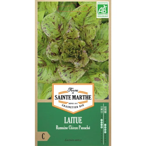 Graines de Laitue romaine chicon panaché bio Ferme de Sainte Marthe - graines à semer