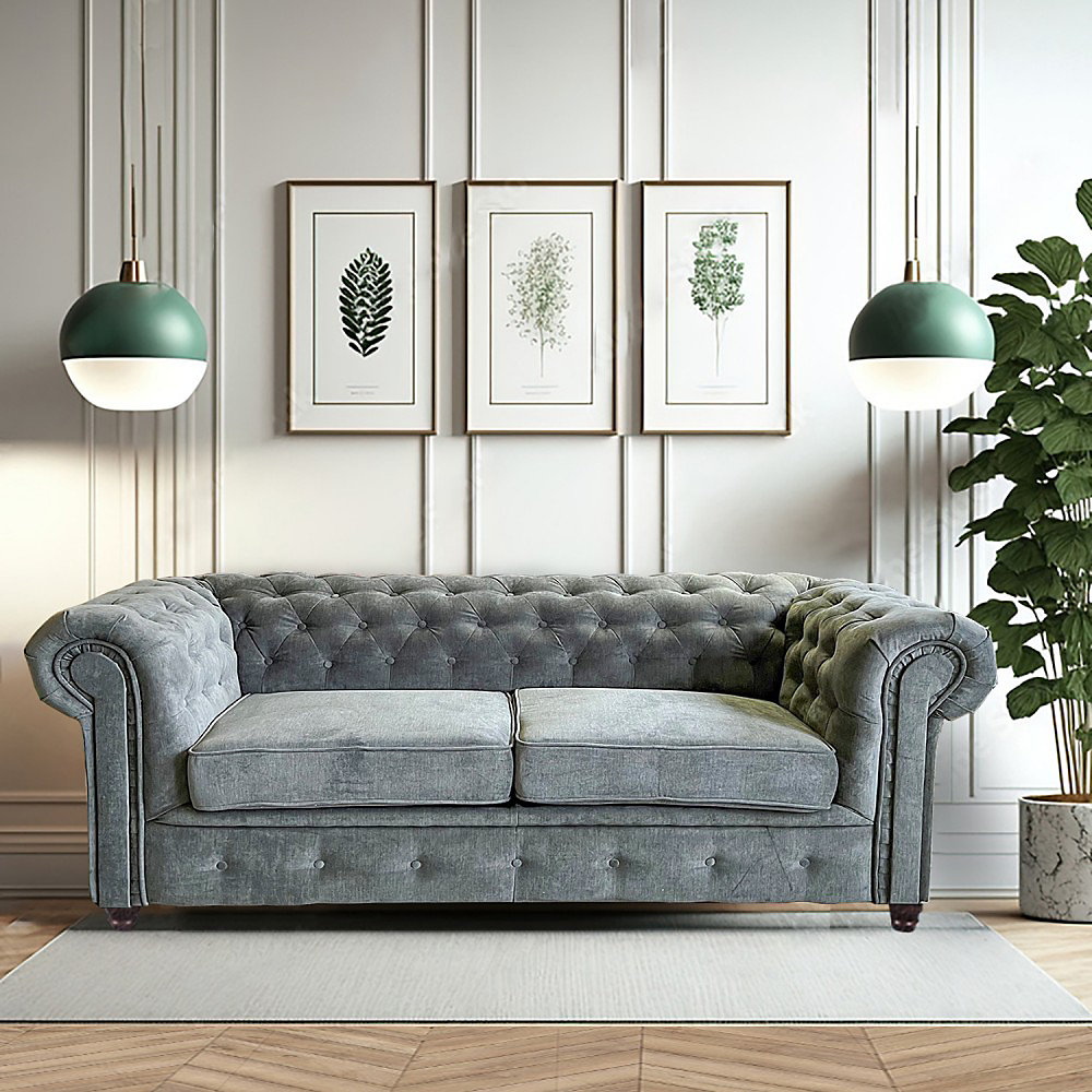 Canapé CHESTERFIELD 3 places / Gris | Canapé