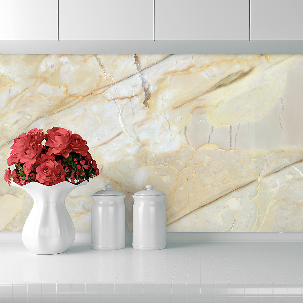 Crédence Adhésive Marbre Doré 100 × 40 cm
