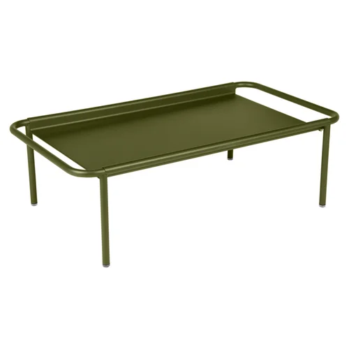 Table basse Coolside coloris pesto en acier Fermob - 115 x 63 cm