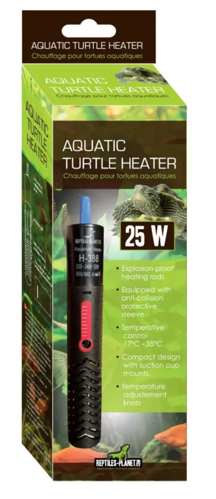 Chauffage pour tortue d'eau coloris noir Reptile Planet Aquatic Turtle Heater 25W