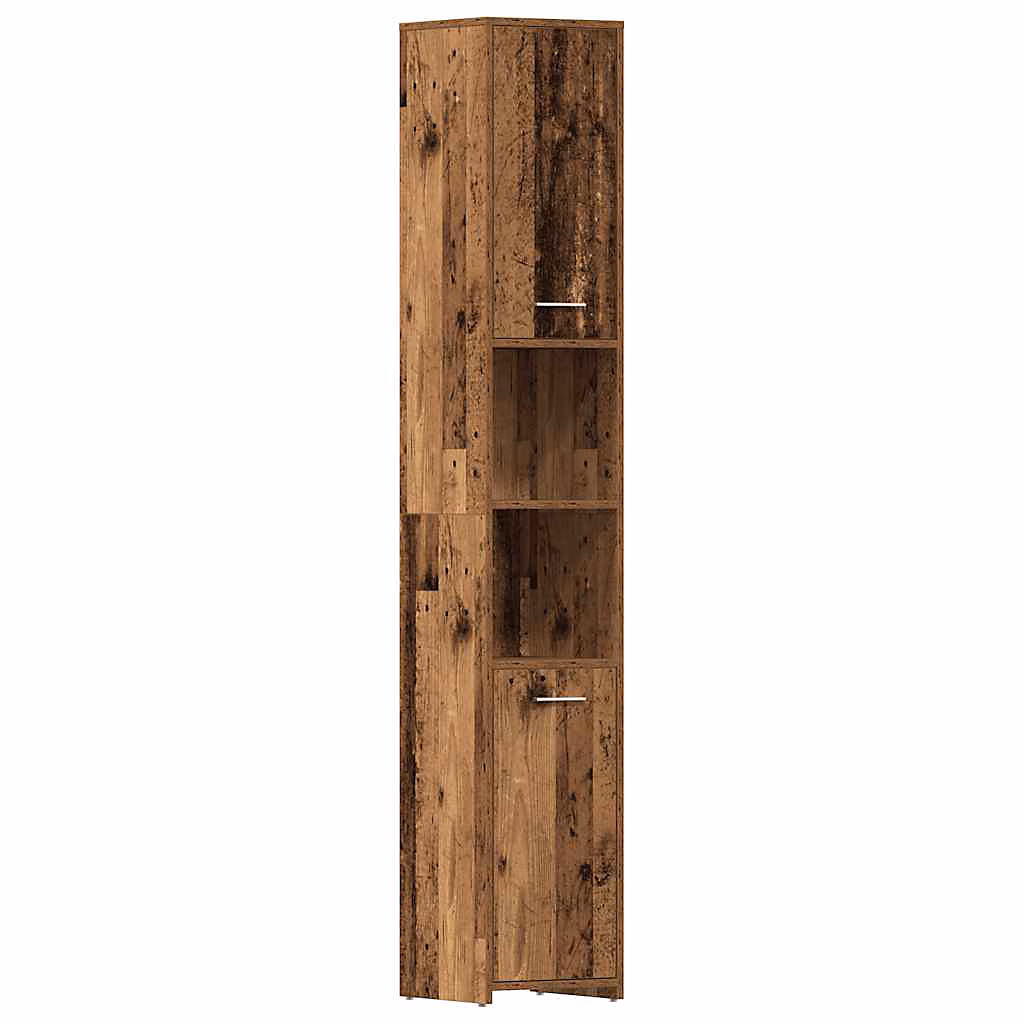 Armoire salle de bain vieux bois 30 × 30 × 183 – 5 cm bois ingénierie vidaXL