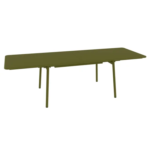 Table extensible Monceau coloris vert en acier Fermob - 165/255 x 74 cm