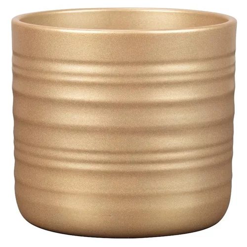 Cache-pot en céramique or Scheurich 850 Royal Gold - Ø 12 x H 11,1 cm