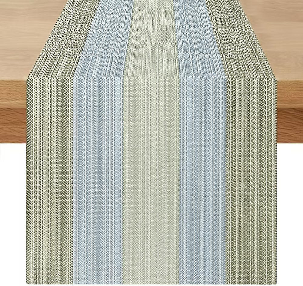 Chemin de Table Lin Turquoise 40 × 100 cm