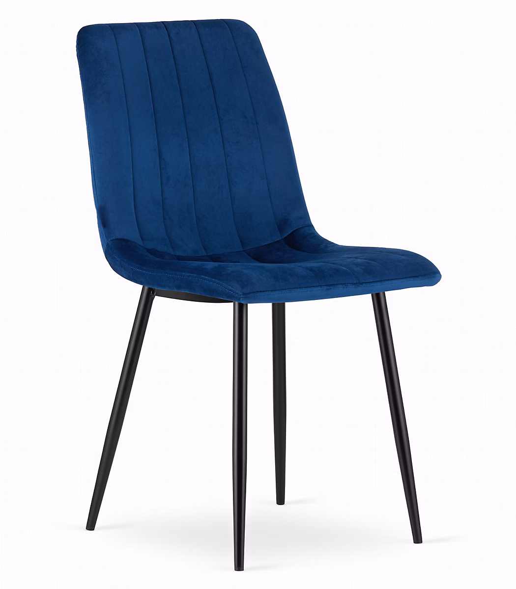 Chaise VALORA JEWA – Velours bleu marine, design ergonomique x 1