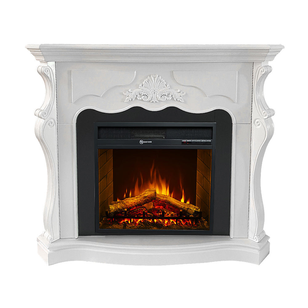 Cheminée Électrique Sur Pied Parigi En Bois Blanc L123Xp39Xh100 – Réf. LNHWPWQFQ2046804050