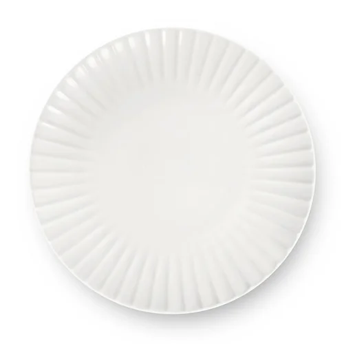Assiette plate en grès blanc Adele - Ø 27 cm