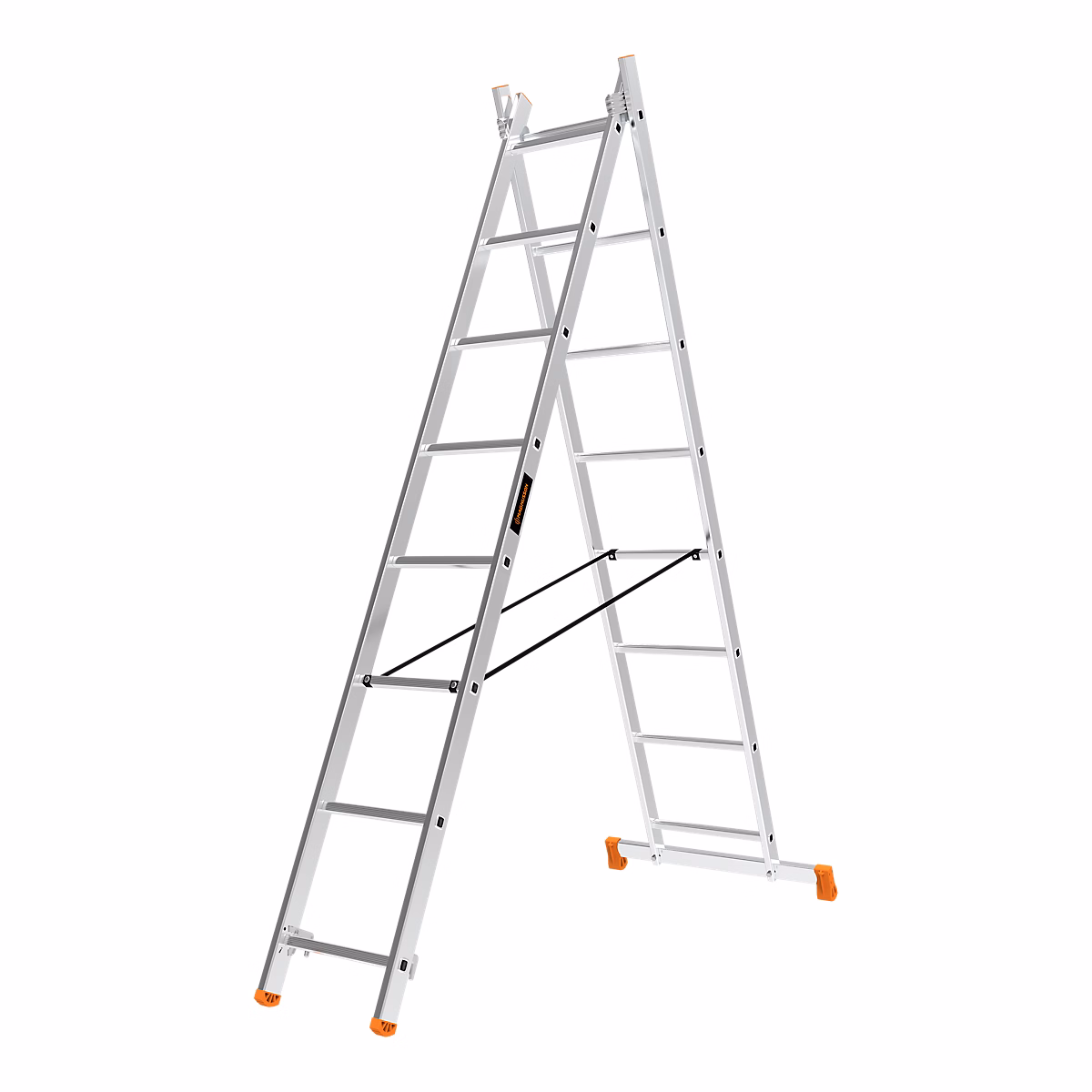Échelle multiposition 2 éléments Magnusson en aluminium charge maxi 150 kg hauteur maxi 3 – 4 m