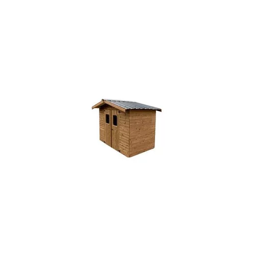Abri en madriers de bois d’Épicéa thermo-chauffé livré Foresta Bois Habrita - 7,62 m²