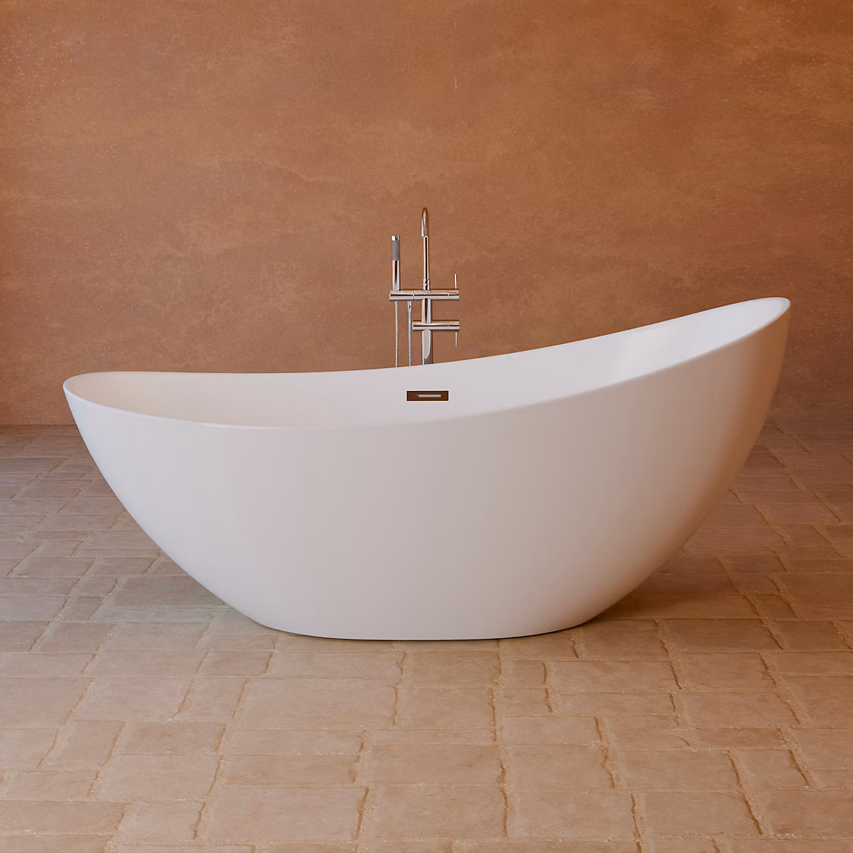 Baignoire îlot ovale L.150 x l.80 cm blanc Spalina Loona | Baignoire