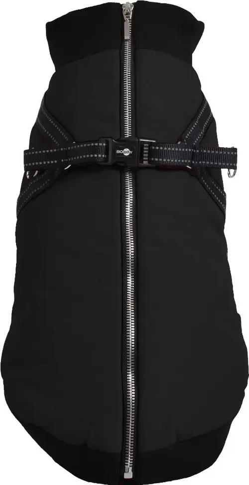 Manteau pour chien coloris noir avec harnais intégré Bobby Easy - Taille 40M