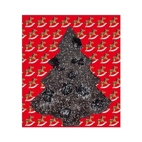 Chocolat noir en forme de sapin au lait de coco et aux griottes - 90 g