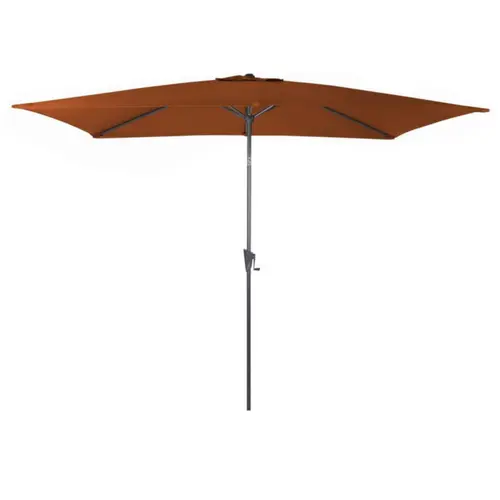 Parasol droit rectangulaire en aluminium coloris brique - 300 x 200 cm