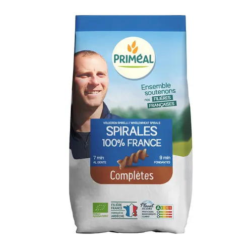 Spirales 100% France complètes bio Primeal - 500 g
