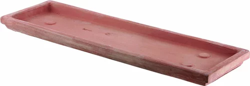 Soucoupe rectangulaire en terre cuite Anticomestiere - 66 x H 4 cm