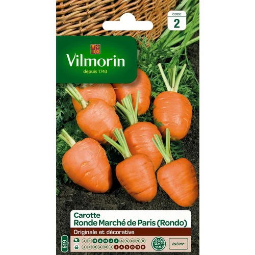 Graines de carotte ronde marché de Paris Vilmorin - graines à semer