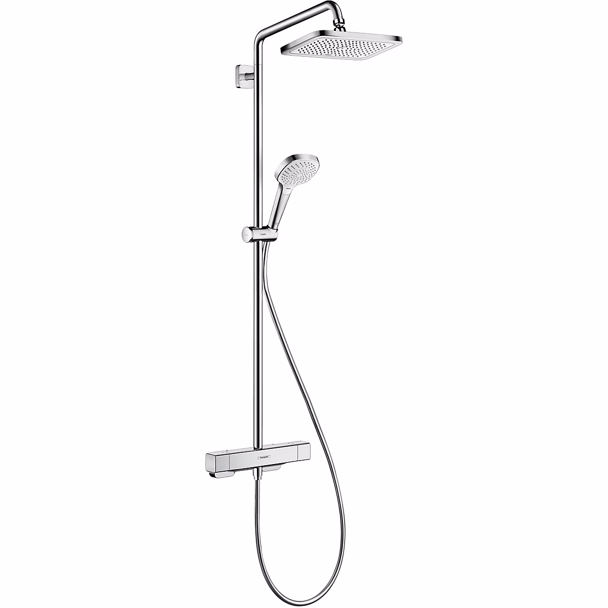 Colonne de douche 280 1 jet avec mitigeur thermostatique chromé Croma E HANSGROHE | Colonne de douche