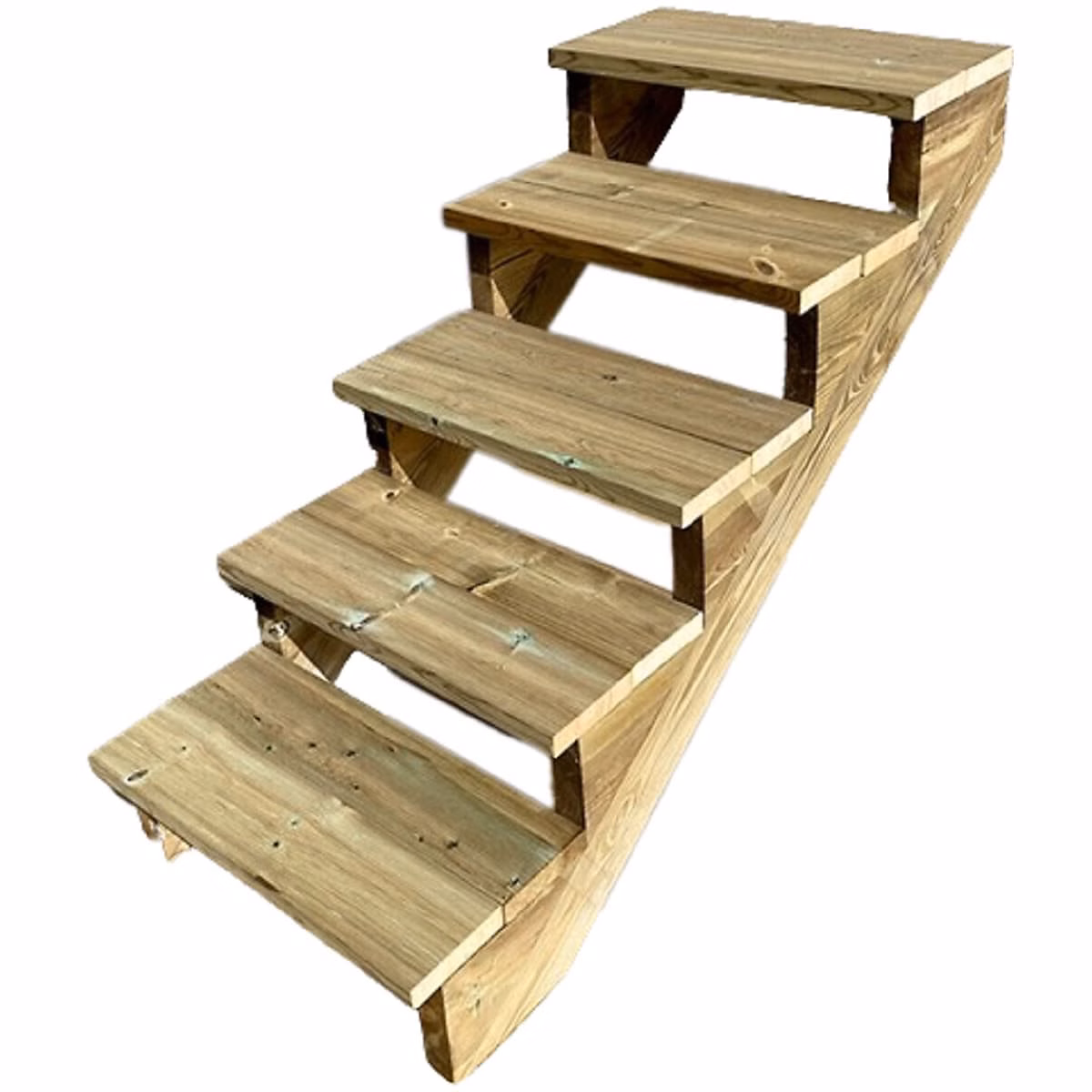 BERLIN Escalier extérieur bois 5 marches H 88cm L – 60cm | sans contre marche