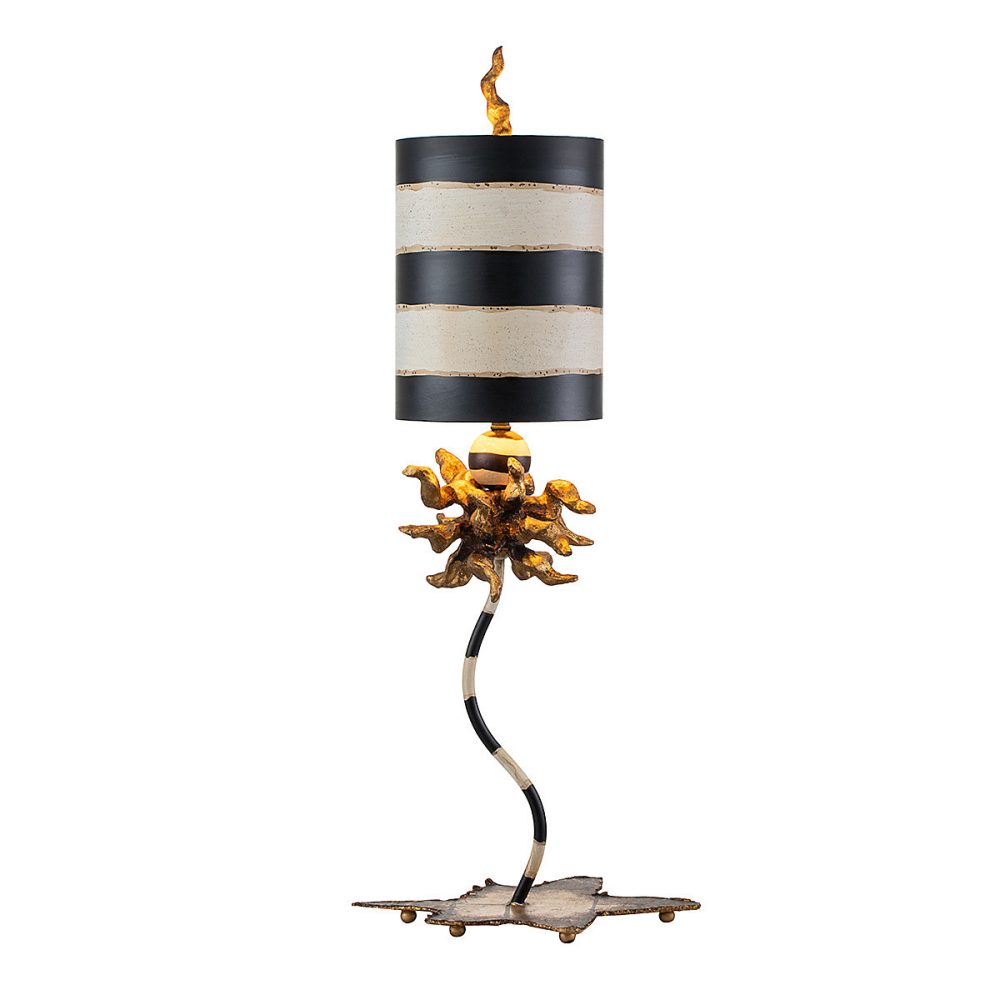 Elstead Dominique – 1 lampe de table lumineuse feuille d'or | E27