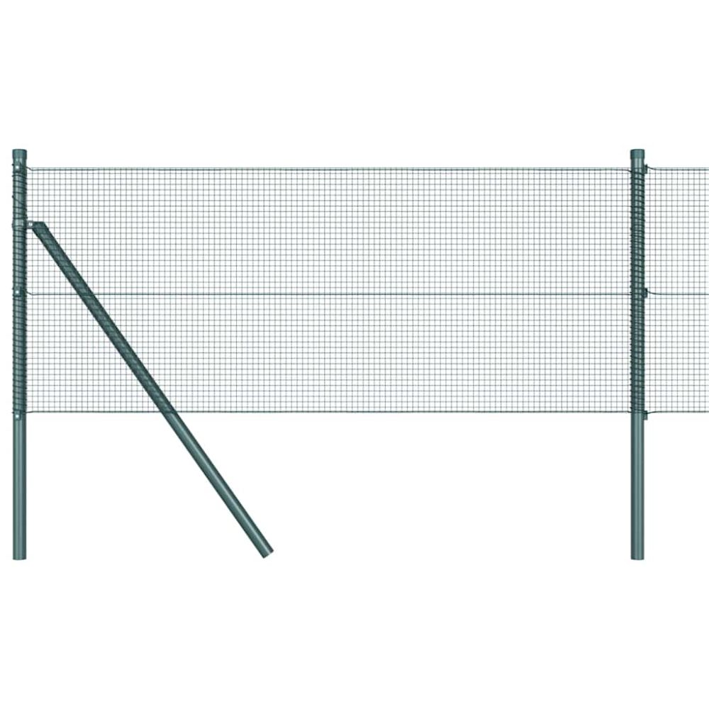 vidaXL Clôture en fils soudés pour fixation au sol 10 x 0,4 m Vert – 0,4 m 12 mm