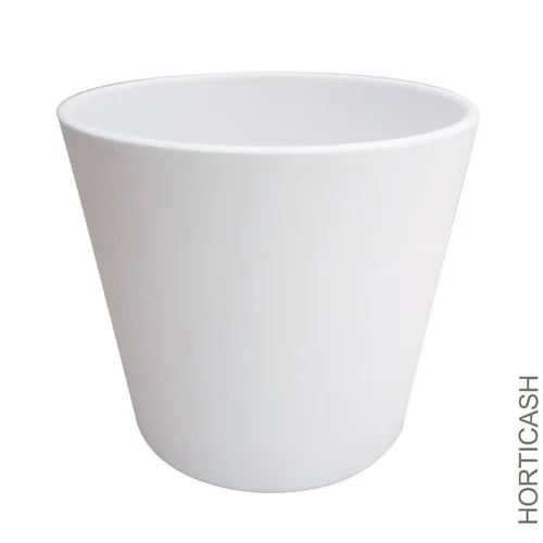 Cache-pot en céramique blanc Fresh B14 - Ø 14,5 x H 12 cm