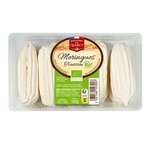 Meringues barquette bio Biscuits les Saules - 100 g