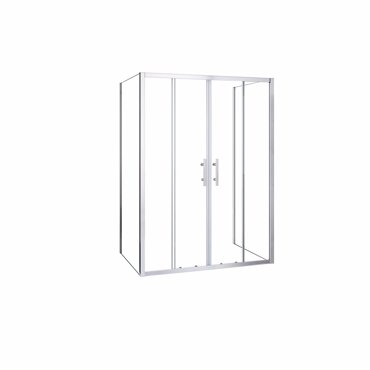 Cabine De Douche 140 × 90 × 90 × 190cm Cabine De Douche U Porte De Douche Coulissante Au Centre